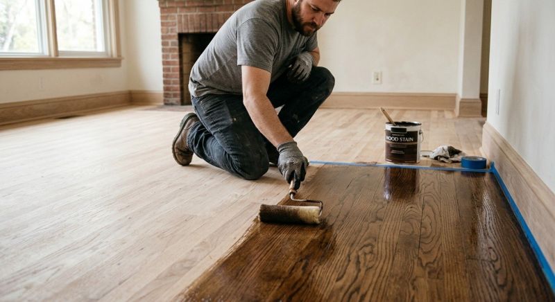 Oak Floor Staining in Kansas City, KS